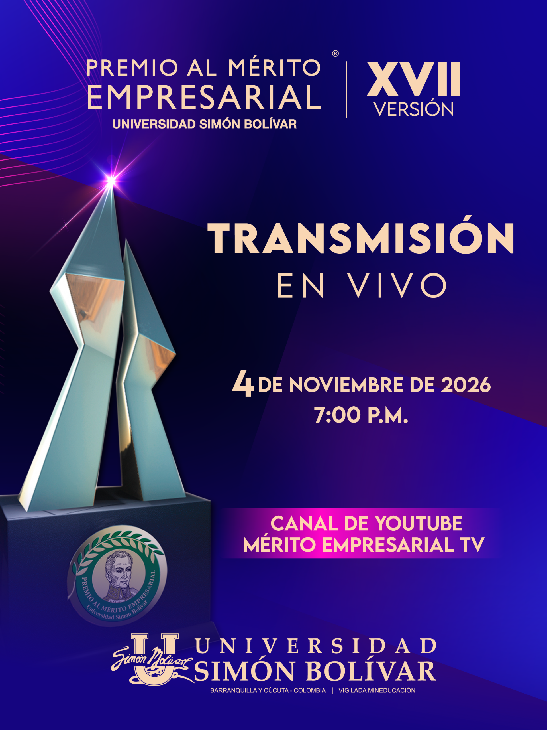 Gran gala del Premio al Mérito Empresarial Universidad Simón Bolívar